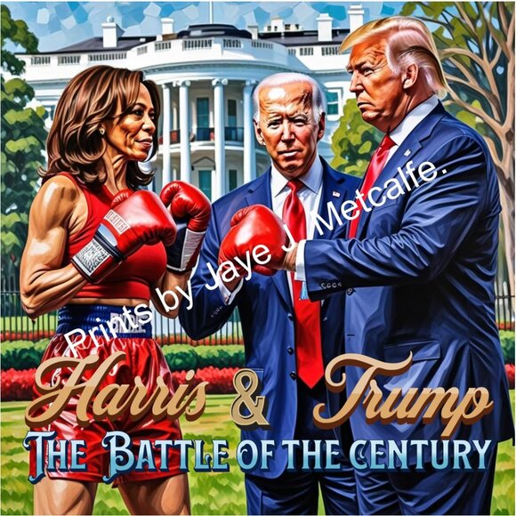 Wall Art By Jaye J. Metcalfe Donald Trump and Kamala Harris